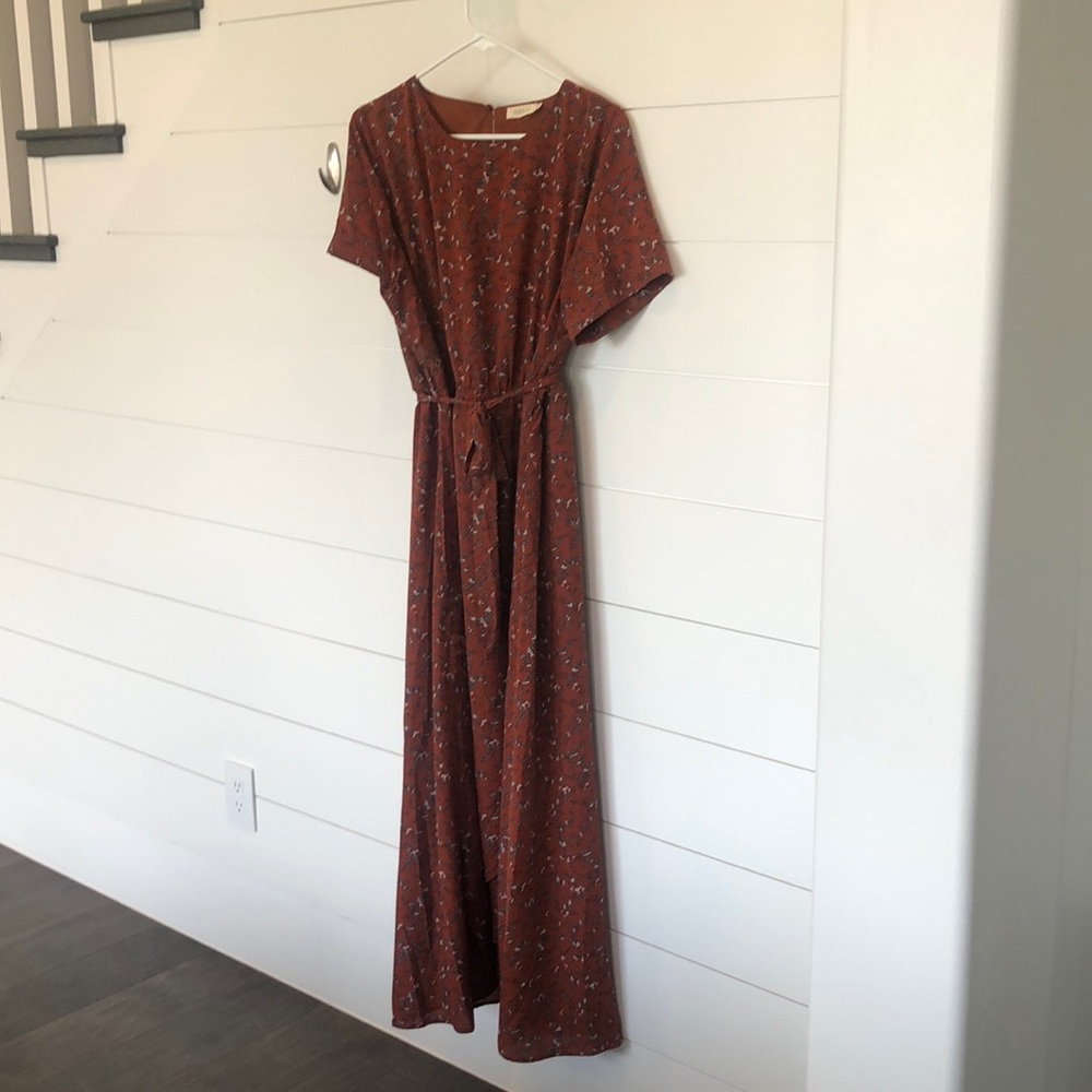 EUC Roolee Dress:  Rust Colored Floral